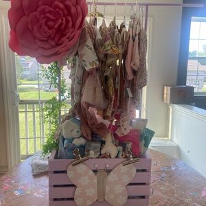 Handmade Baby Shower Custom Wooden Closet w/ Lights, Greenery, Tulle, CUSTOM